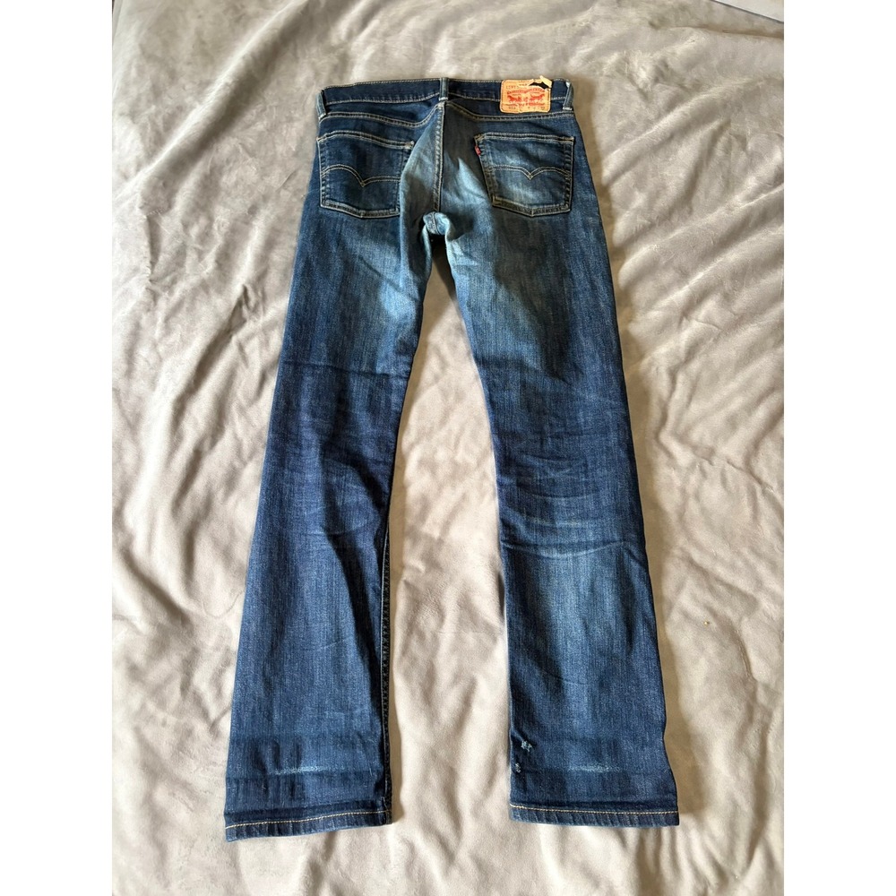 Levis 511 Slim Fit Dark Wash Denim Jeans Mens 30x32 Blue 04511-1907 - Picture 2 of 3